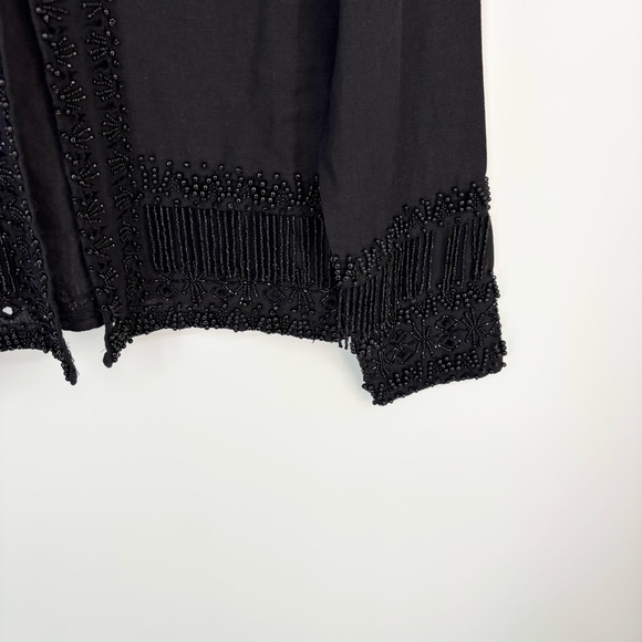 Twinset Black Beaded Blazer Size 6 - Picture 4 of 13